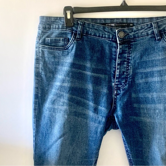 Brave Soul Mens Jeans Skinny Leg blue jean 5 pocket 41” L 36” W great condition - Picture 3 of 7